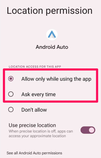Use precise location