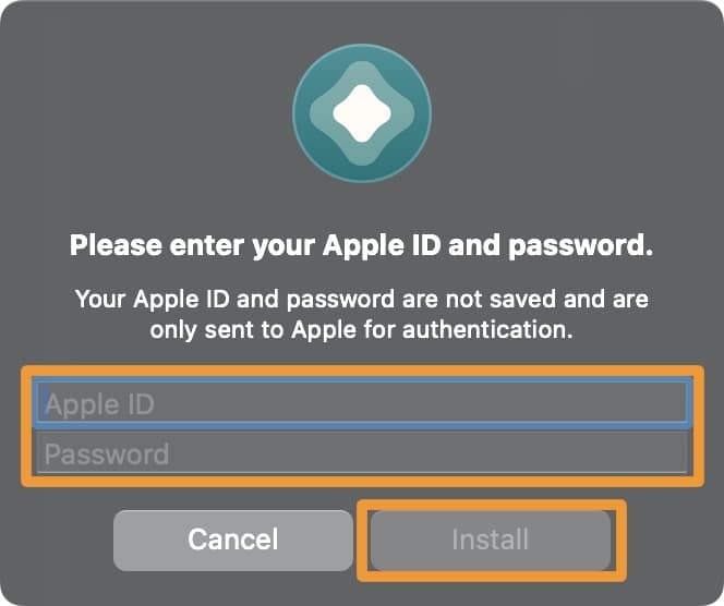 Enter Apple ID