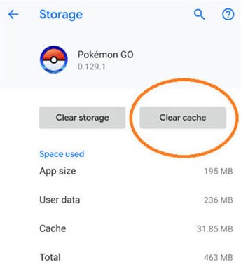 Clear Cache for Pokemon Go