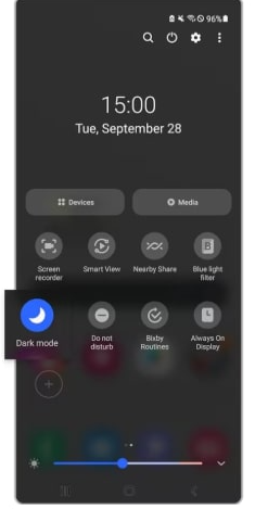 Dark Mode on Samsung