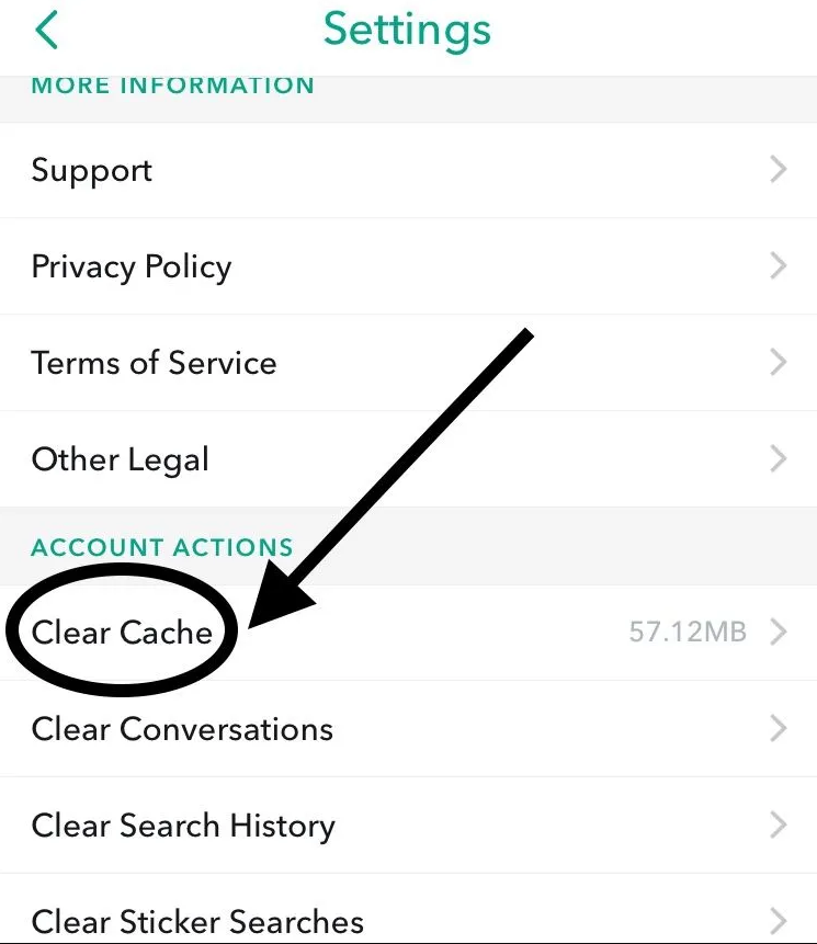 Clear App Cache: