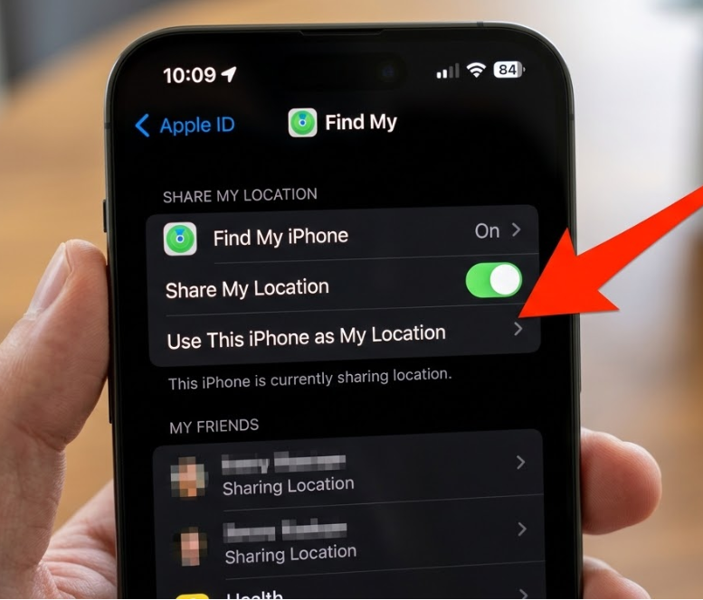 How to set the active Find My location device