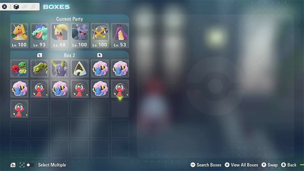 Clear Pokémon Go Box Space