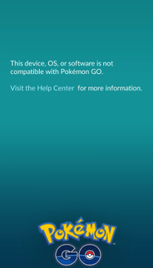 Pokemon Go OS Not Supported Error