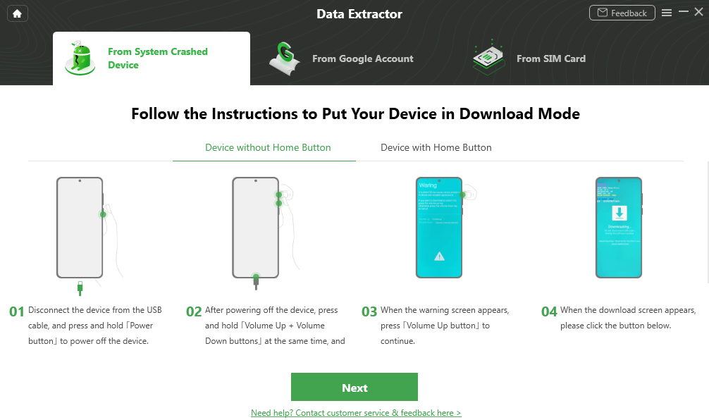 Put your Device in Download Mode