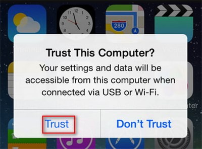 Tap Trust This Computer