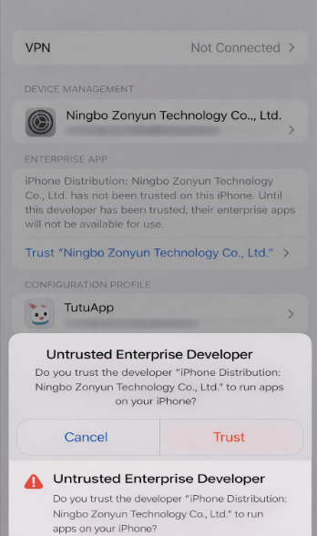 Trust Unverified Enterprise Developer Profiles