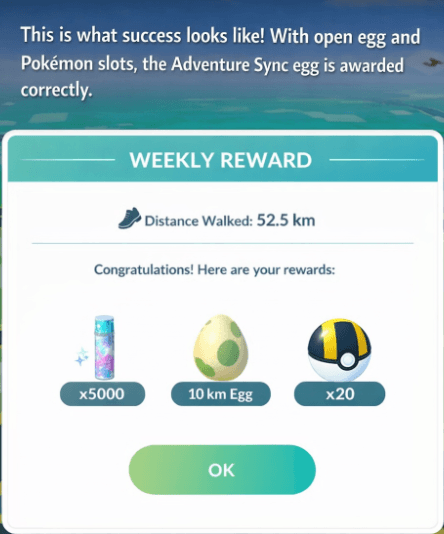 Weekly Reward Pokemon Go