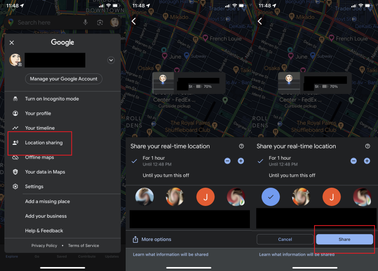 Share Your Google Maps Location on Android