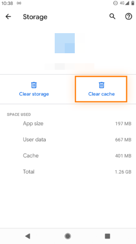 Clear App Cache