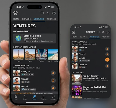 Scruff app interface