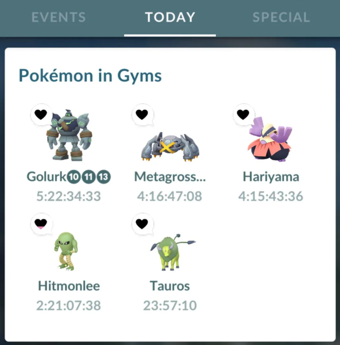 Pokémon in Gyms