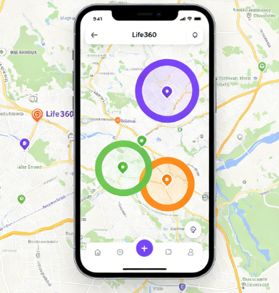 Life360 group colors on a map