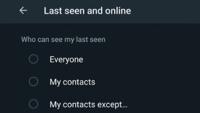 Last Seen and Online