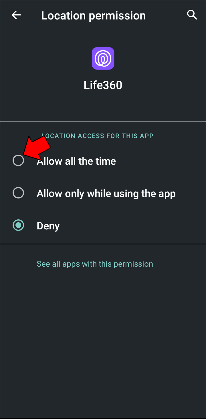 Allow all the time