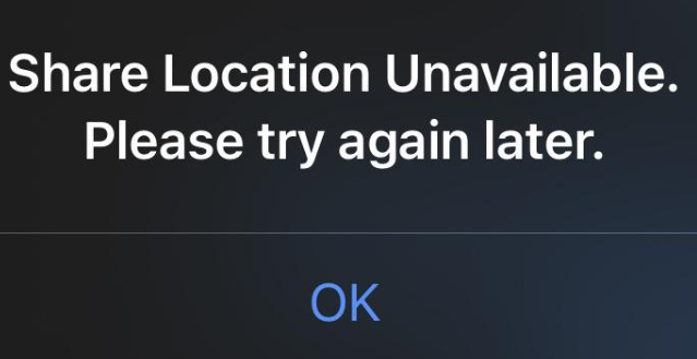 Unable to Share Location on iPhone
