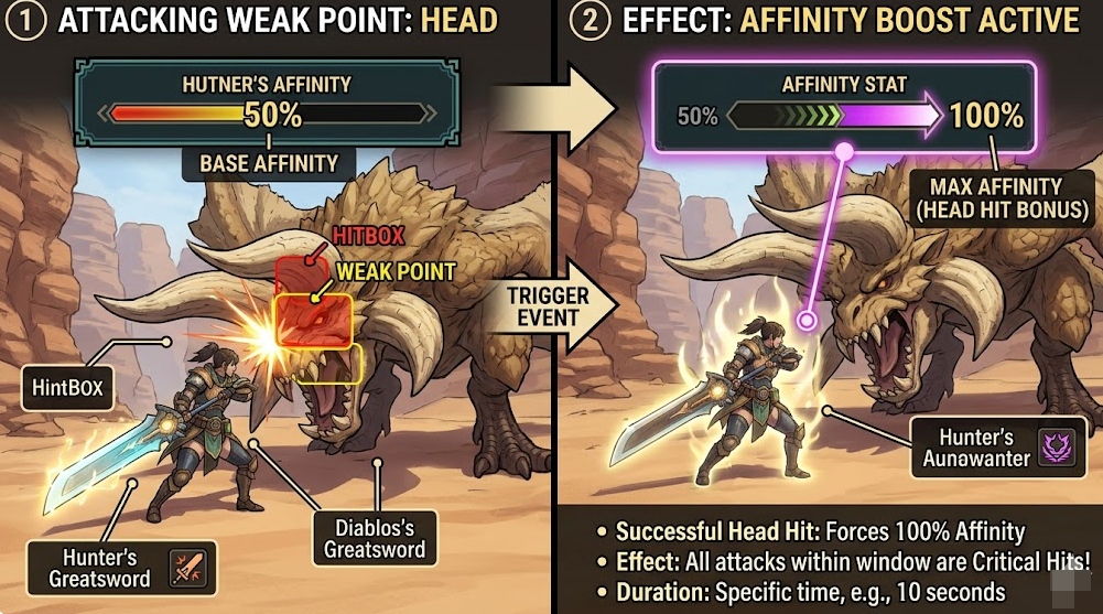 Affinity stat increasing from 50% to 100%