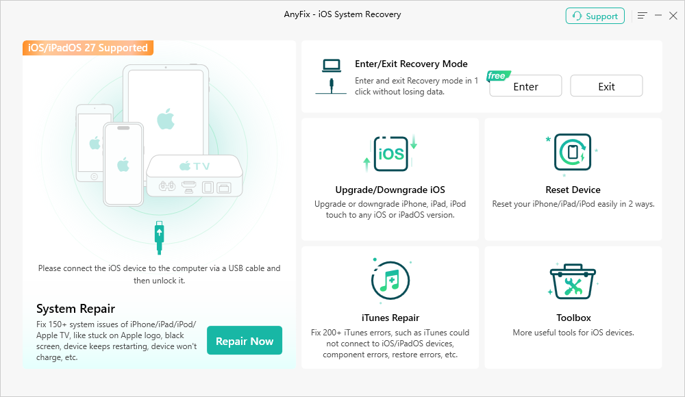 AnyFix System Repair Option