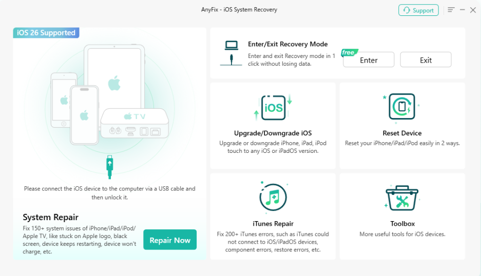 AnyFix home page