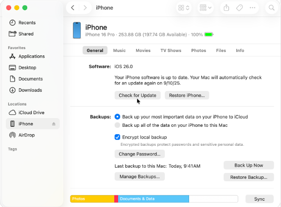 Check for System Updates
