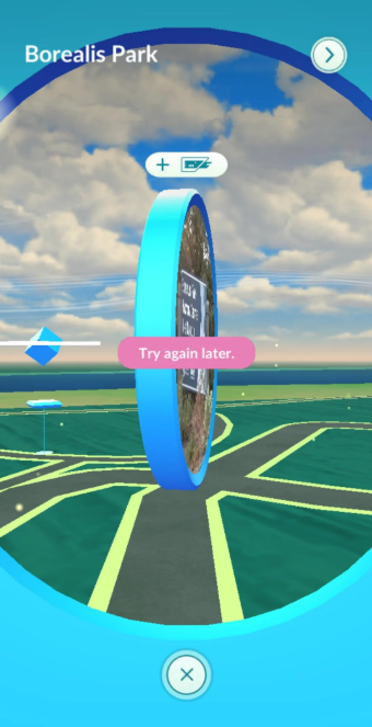 "Try again later" error