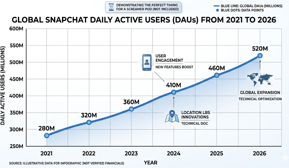 Snapchat's Daily Active Users
