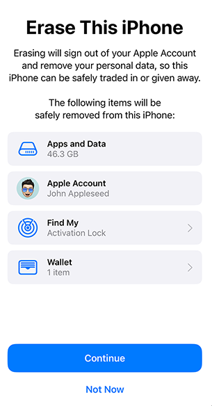 Erase iPhone