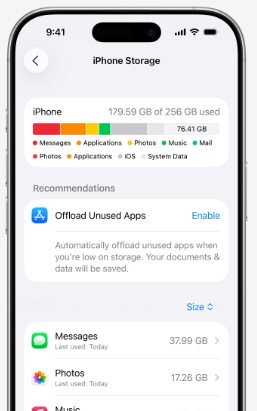 iPhone Storage