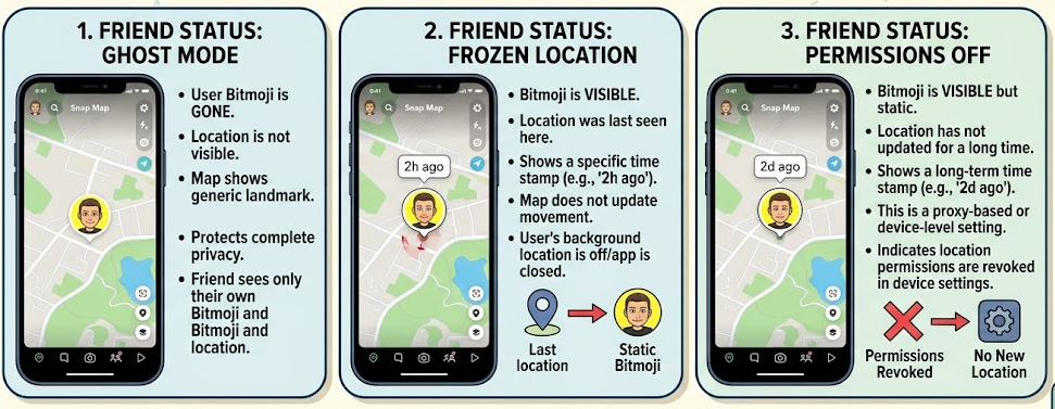 What a friend sees on Snap Map