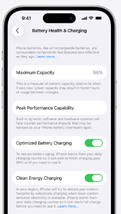 Battery Health & Charging