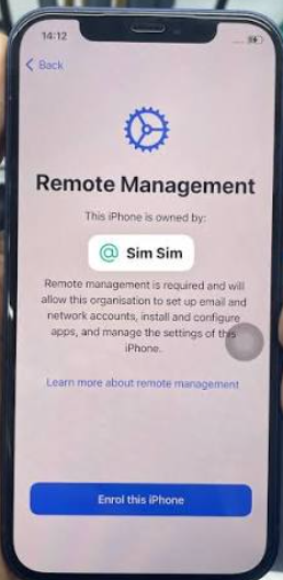 MDM Lock on iPhone