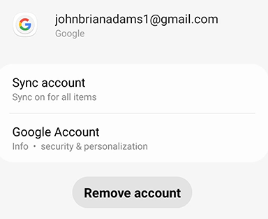 Remove account