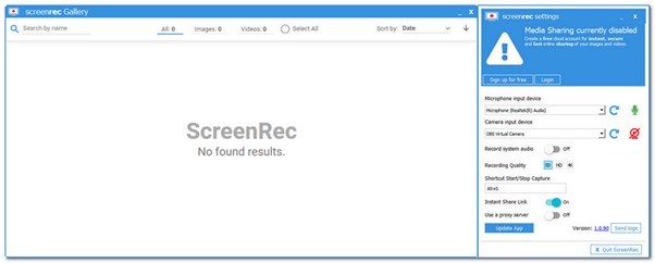 1080p Screen Recorder - ScreenRec