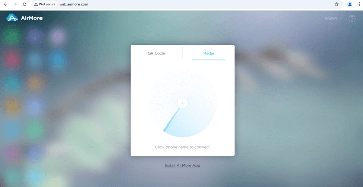 Access AirMore Website
