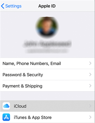 Access the iCloud menu on your iPod