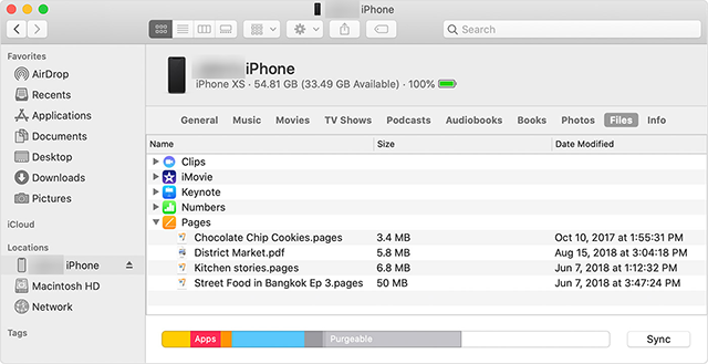 Access iPhone Files with Finder on Mac