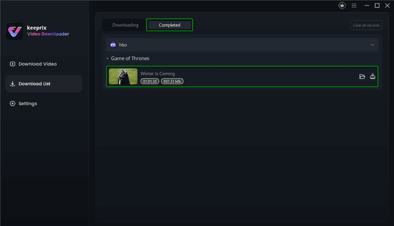 Access Max Downloads in Keeprix