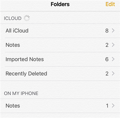Access notes on the iPhone