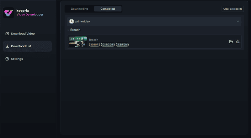 Access Prime Downloads in Keeprix