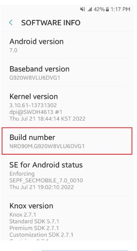 account section of oppo