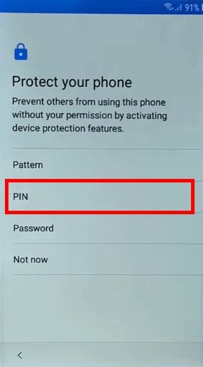 Activate Device Protection with PIN