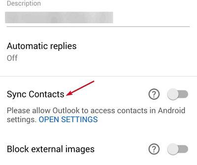 Activate the Contacts Option