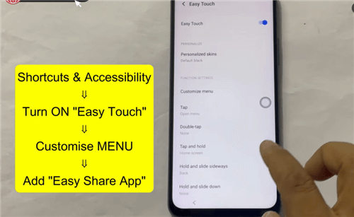 Add Easy Share APP to Easy Touch Menu