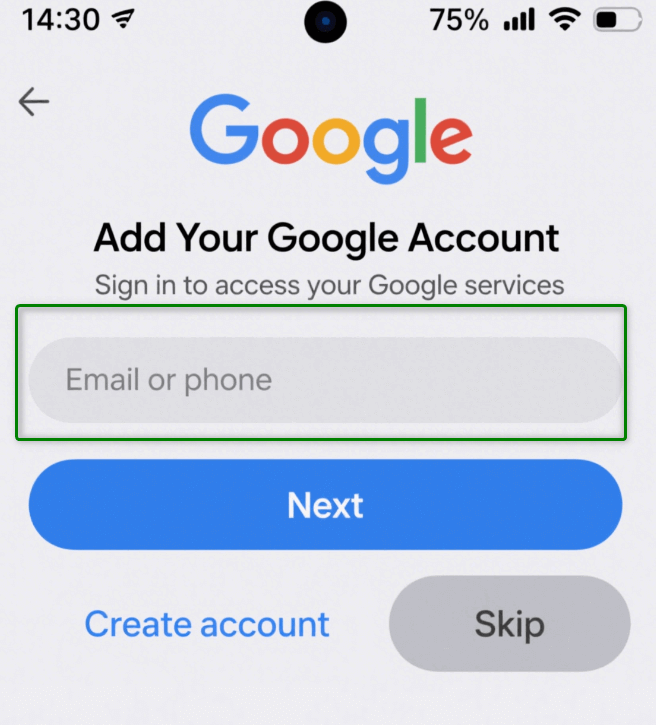 Add Your Google Account