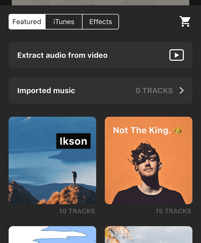 Add music to video in InShot