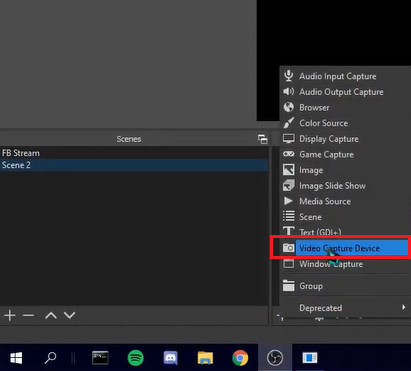 Add Video Capture Device as a Source