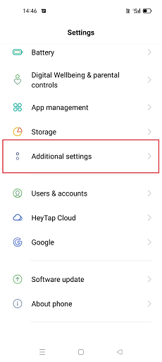 Additional Settings on Android