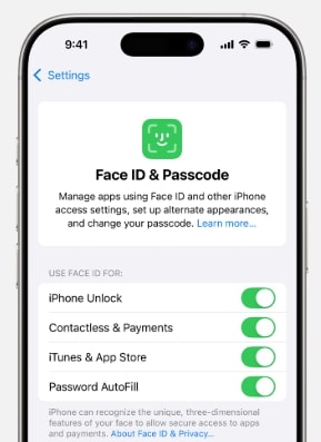 Adjust Face ID Settings