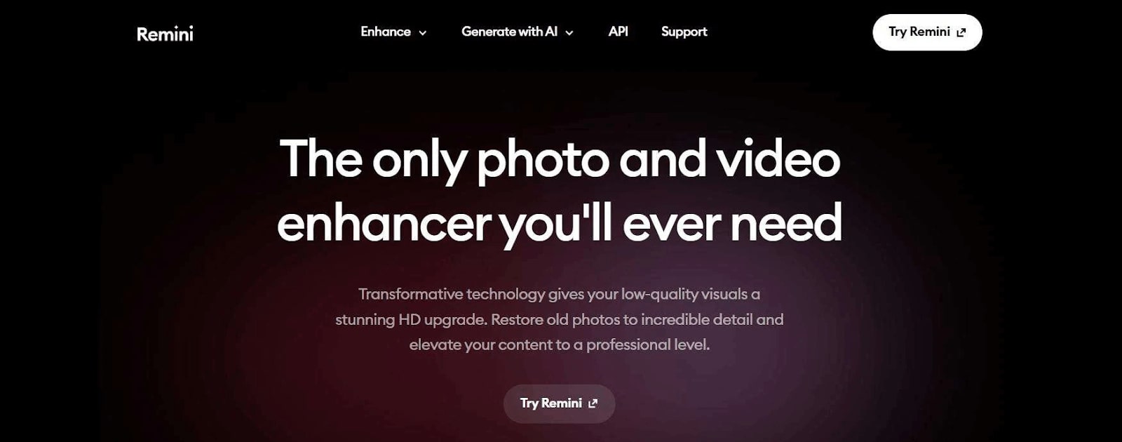 The Best Online AI Video Enhancer - Remini ai