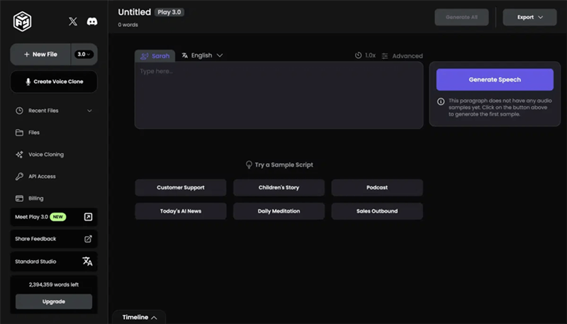 AI Voice Generator Characters - PlayHT